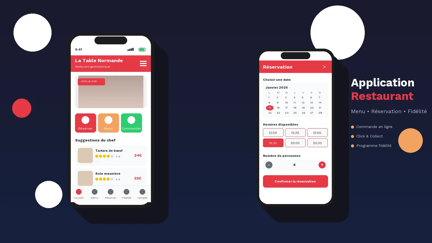 Application mobile pour restaurant : fonctionnalités et prix 2026