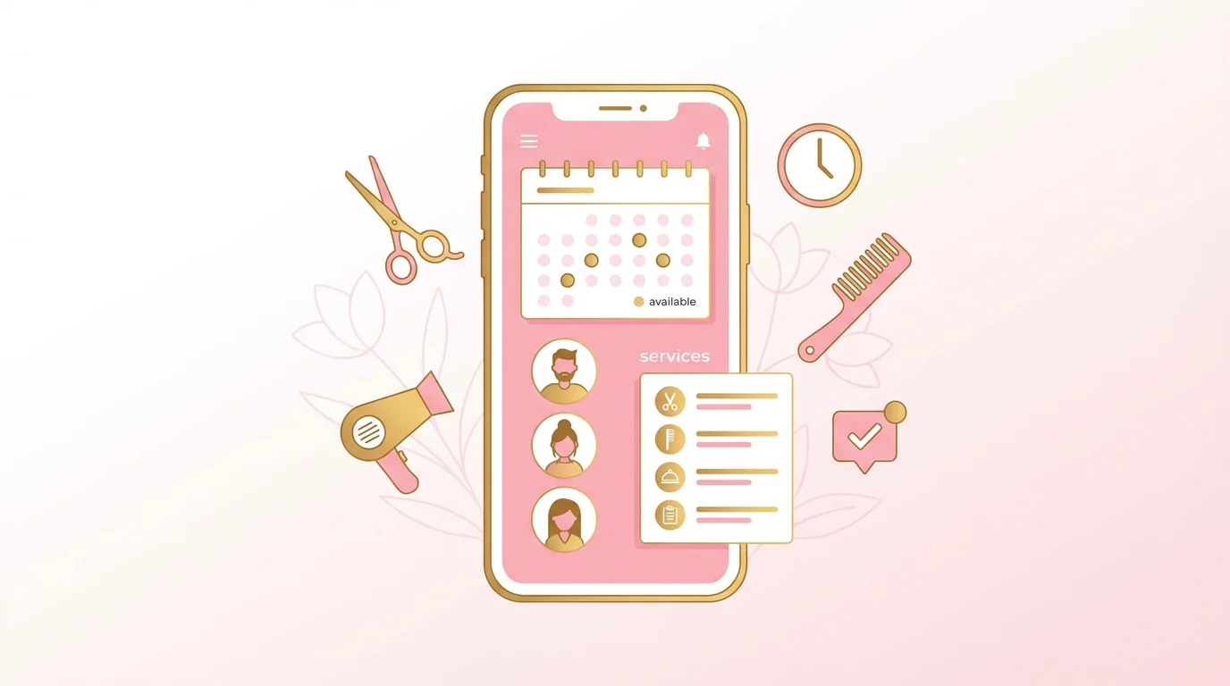 Application mobile pour salon de coiffure : réservation en ligne 2026