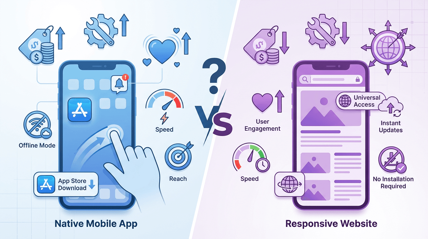 Application mobile vs Site web responsive : que choisir pour son entreprise en 2026 ?
