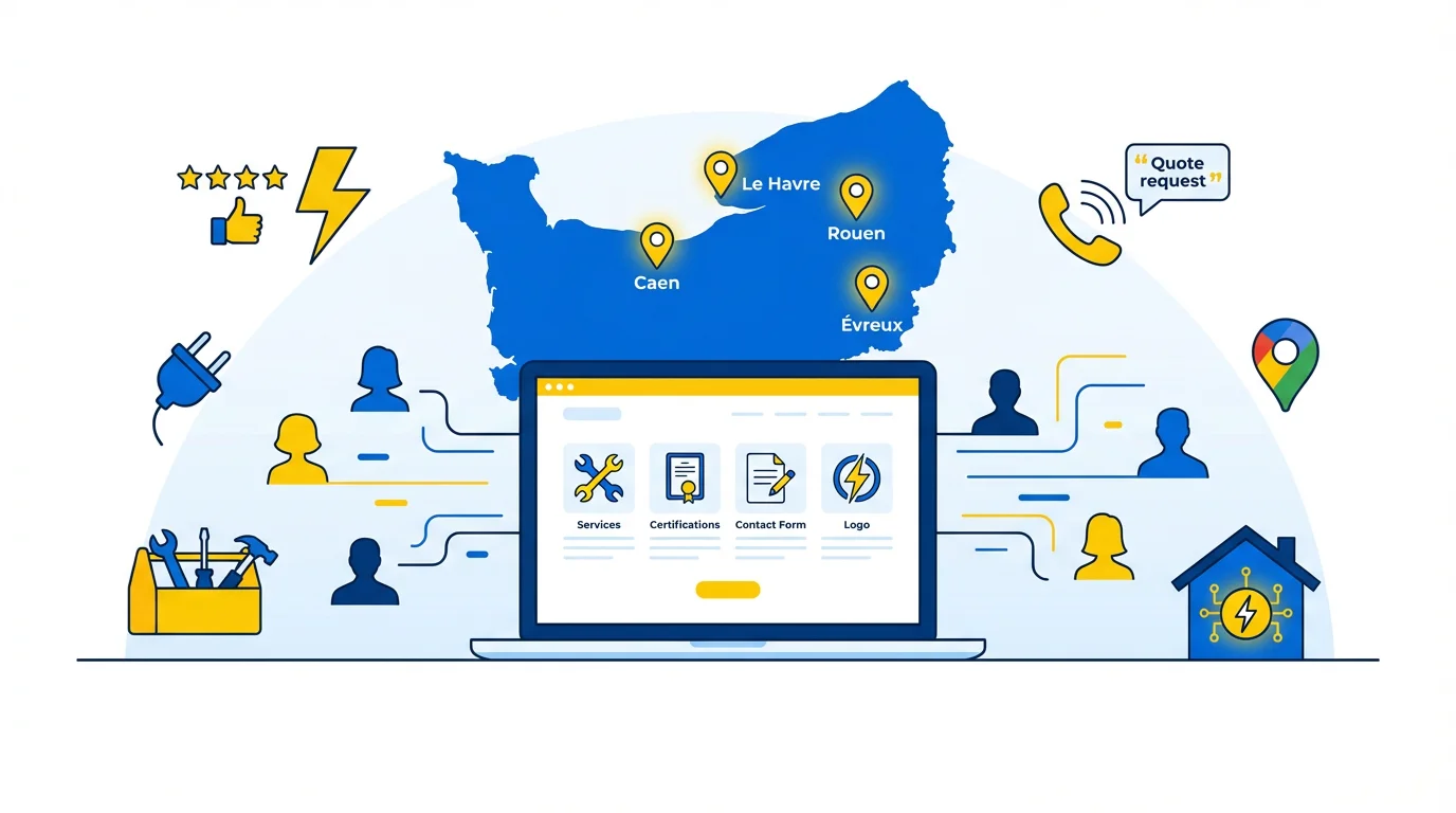 Site internet pour électricien : trouver des clients locaux en Normandie en 2026