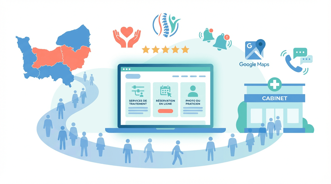 Site internet pour kinésithérapeute : attirer plus de patients en Normandie en 2026