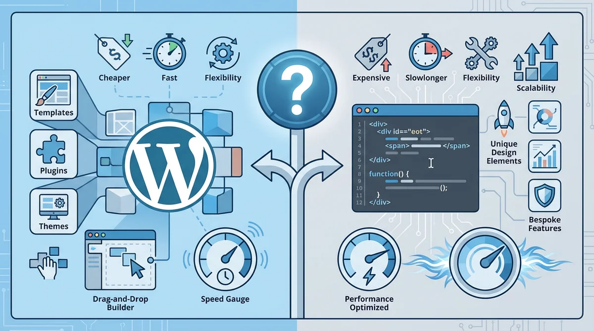 WordPress vs site sur-mesure : lequel choisir en 2026 ?