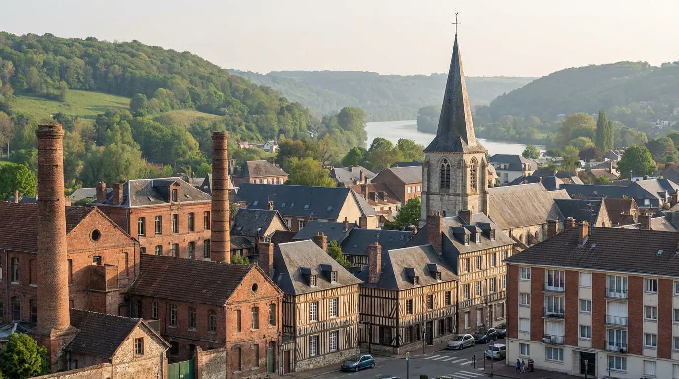 Vue de Caudebec-lès-Elbeuf - Développement web et mobile en Seine-Maritime