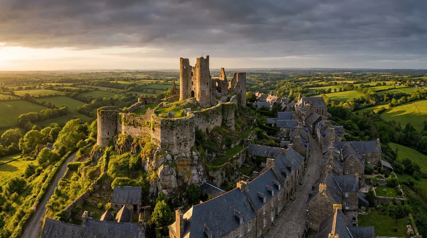 Vue de Domfront-en-Poiraie - Développement web et mobile en Orne
