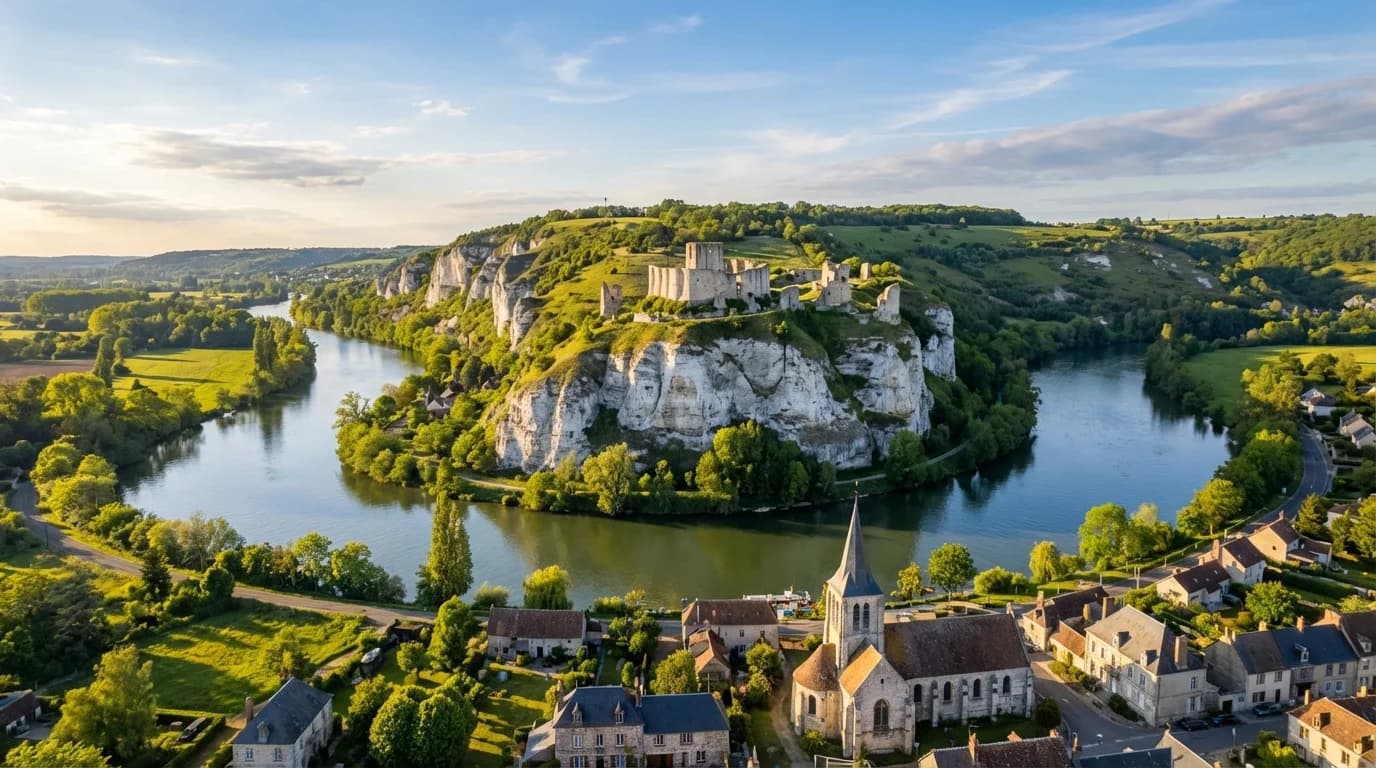 Vue de Les Andelys - Développement web et mobile en Eure