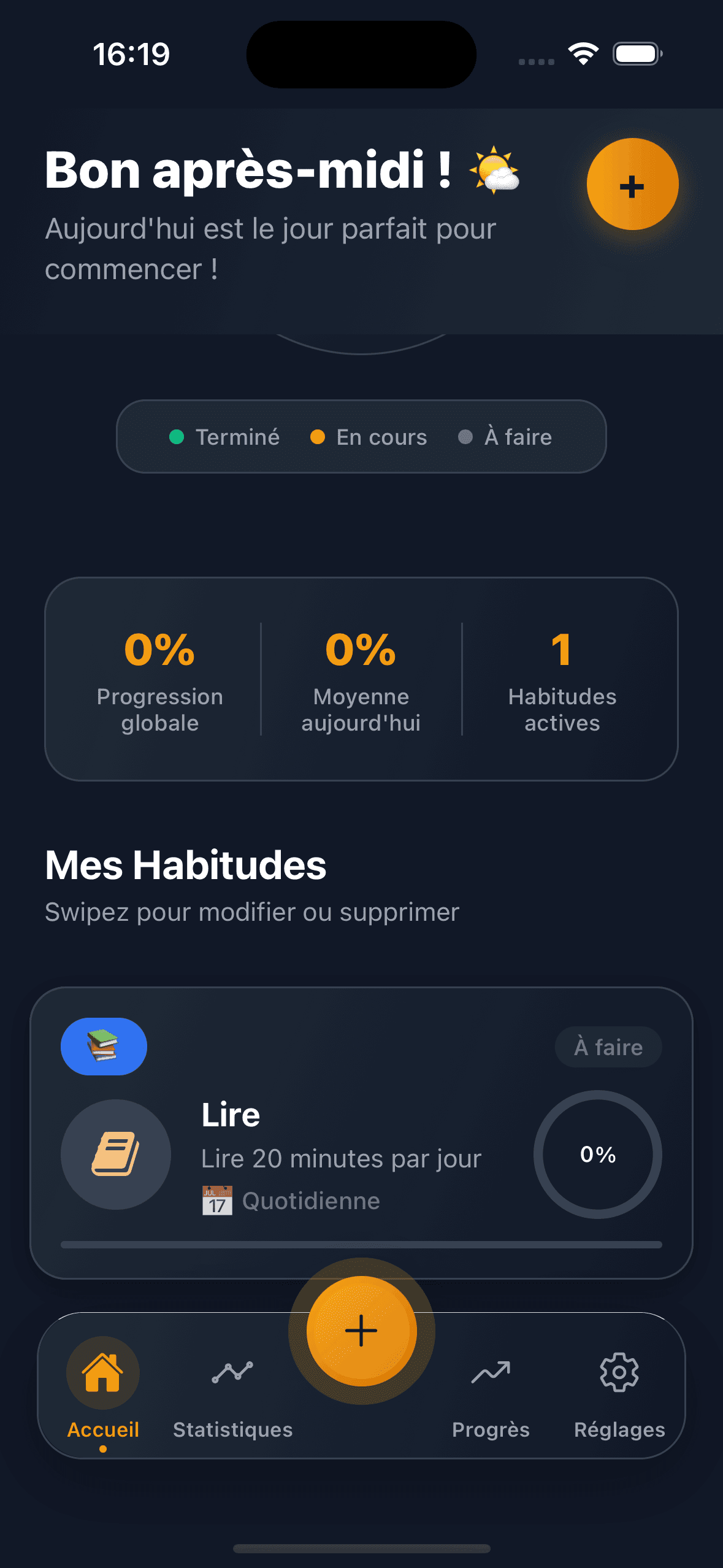 Dashboard Habit Tracker