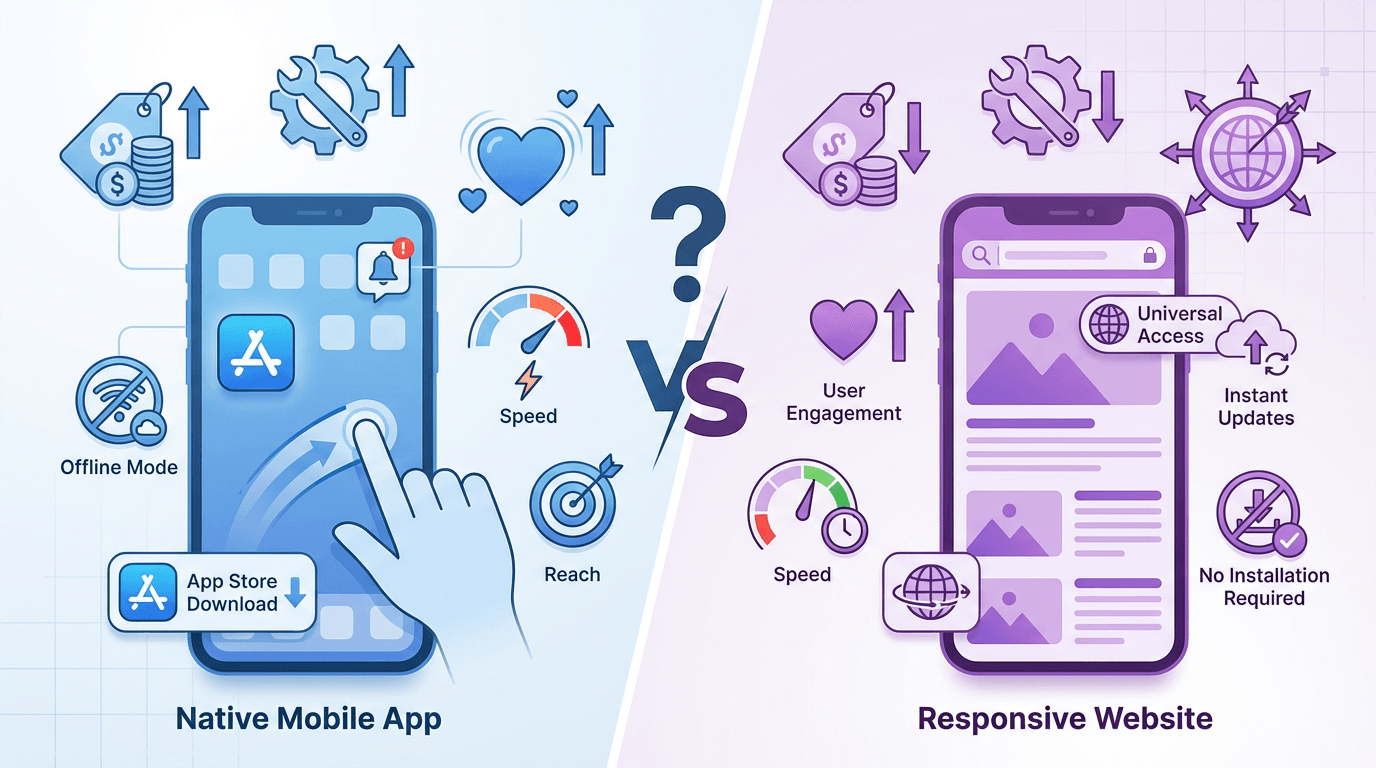 Application mobile vs Site web responsive : que choisir pour son entreprise en 2026 ?