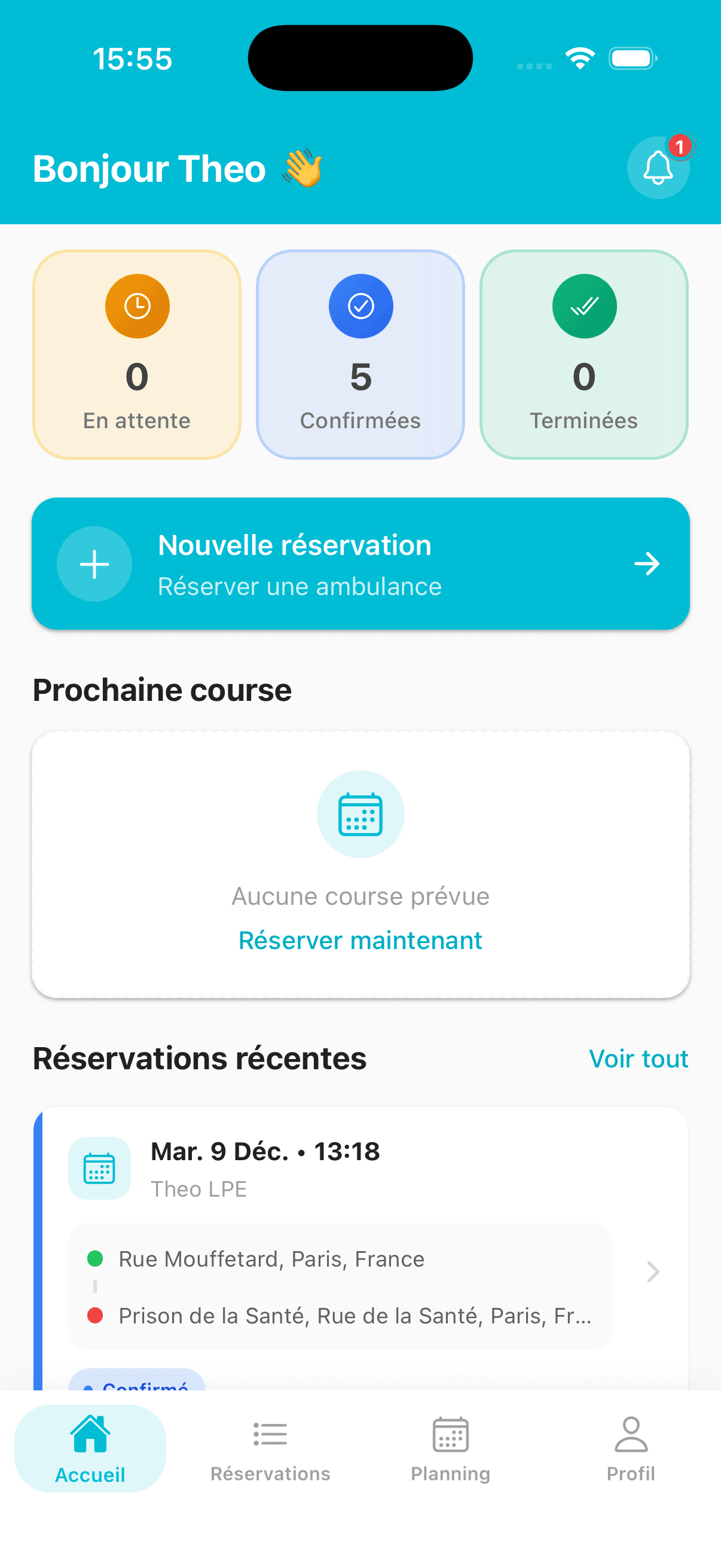 App SanteMobile - aperçu application mobile