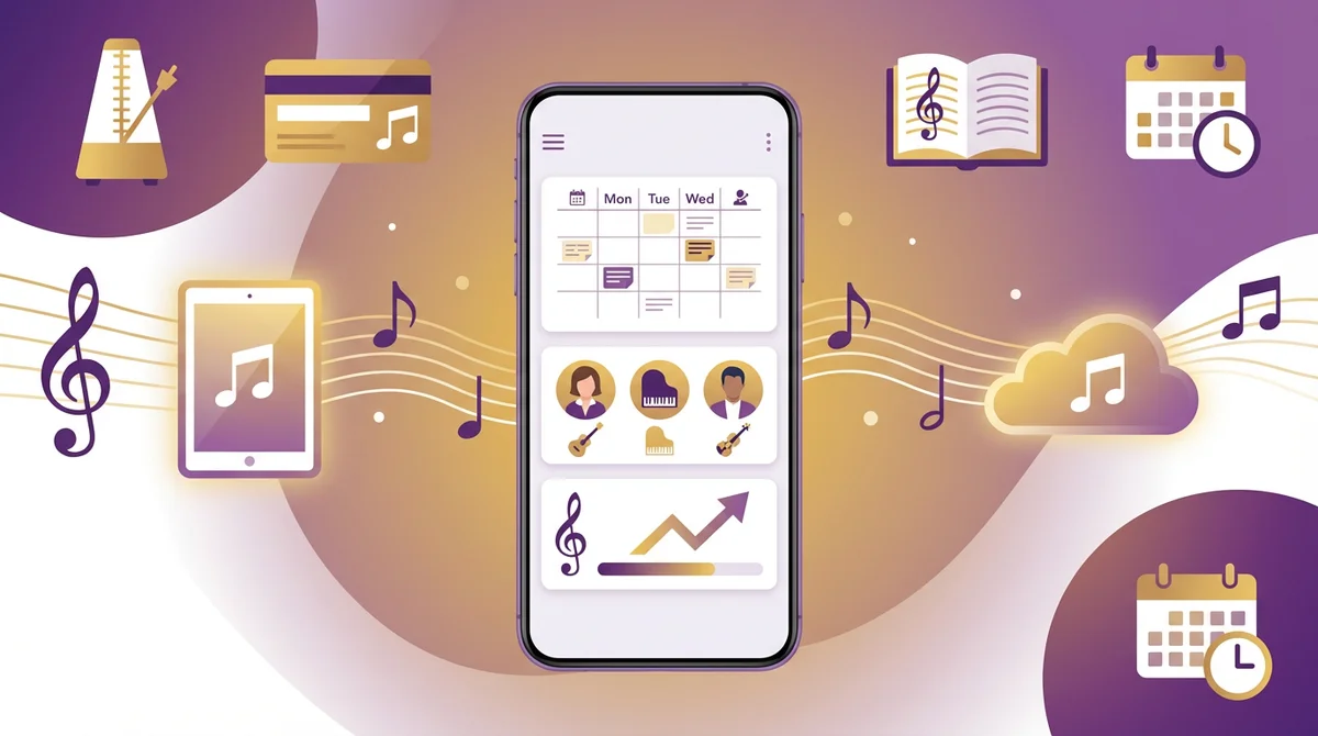 Application mobile pour école de musique : guide complet 2026