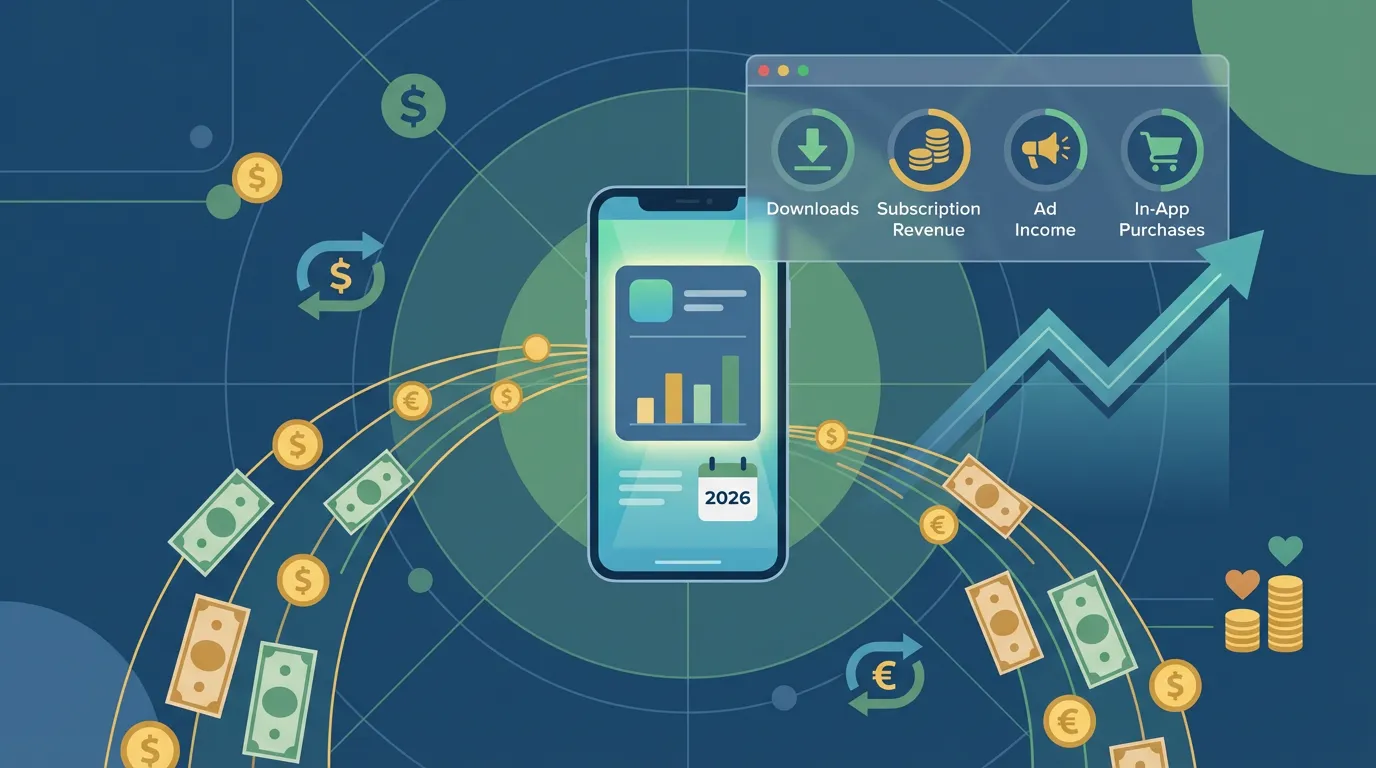 Combien rapporte une application mobile en 2026 ? Revenus réels et modèles de monétisation